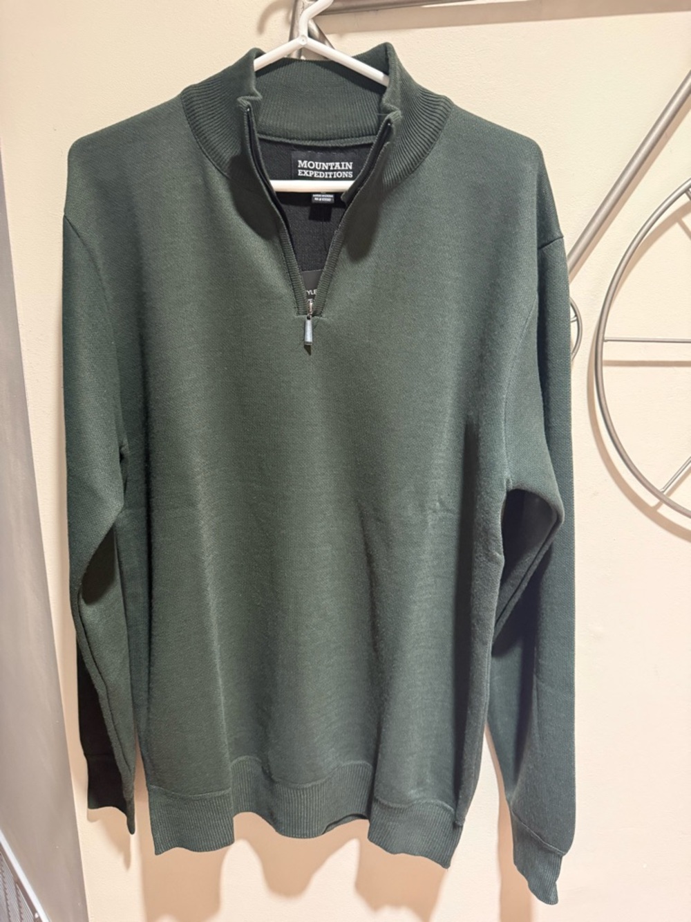 Mountain Expeditions Men's Forest Green Half-Zip Sweater NWT Size L